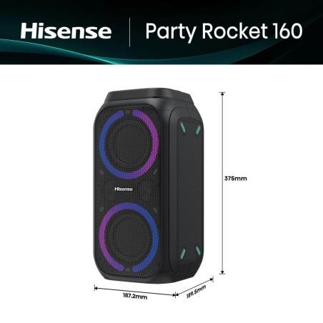Hisense Party Rocket 160 2.0-kanal Festhøjttaler Sort